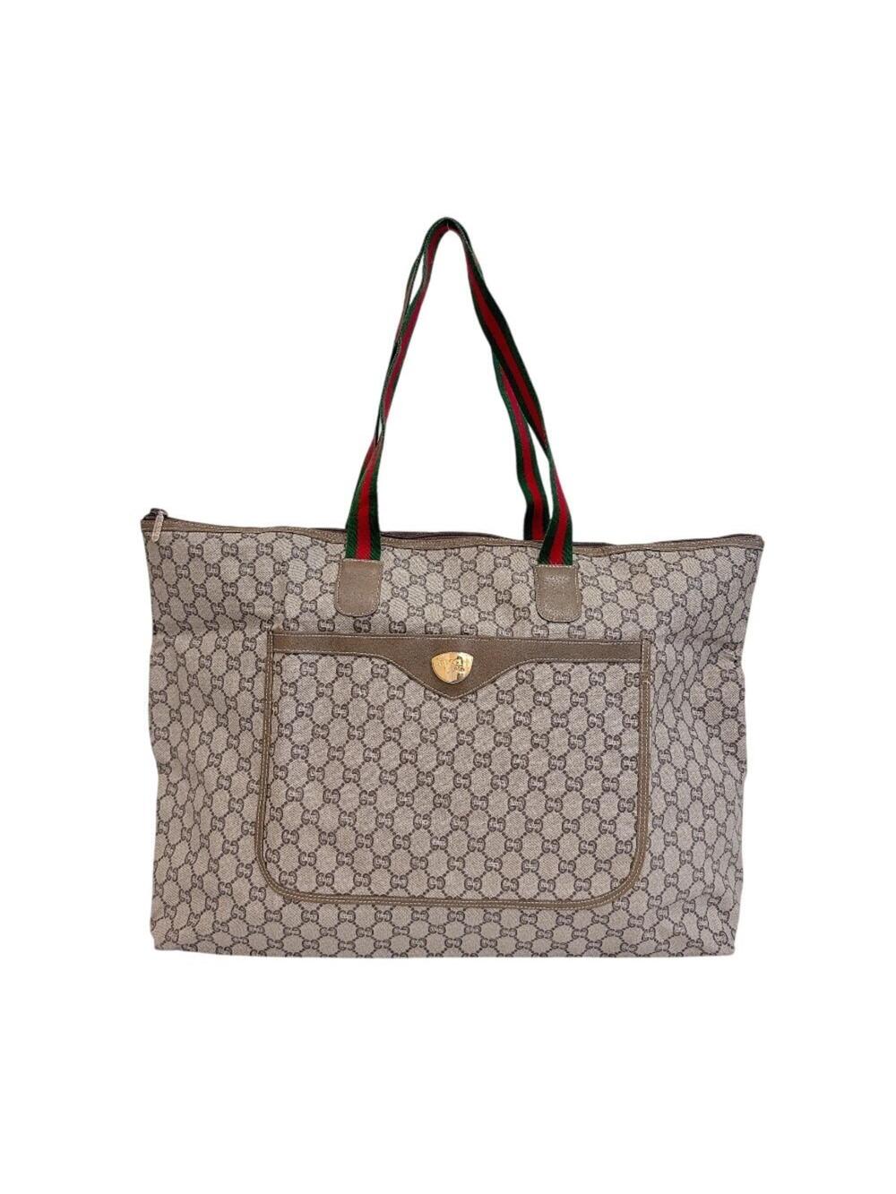 Gucci Vintage Web Strap Tote Gg Coated #350465G52B